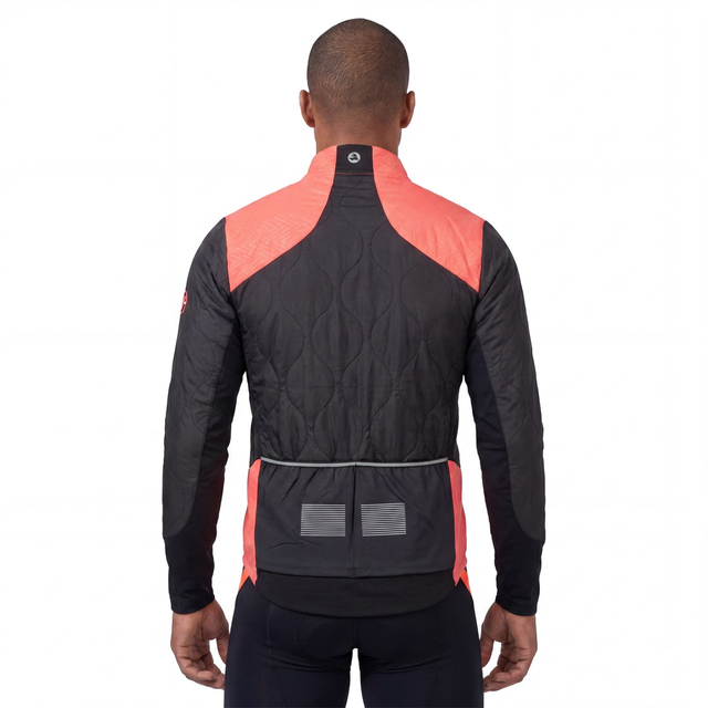 Mens Quiting Fluro Bond Panel Winter Jacket