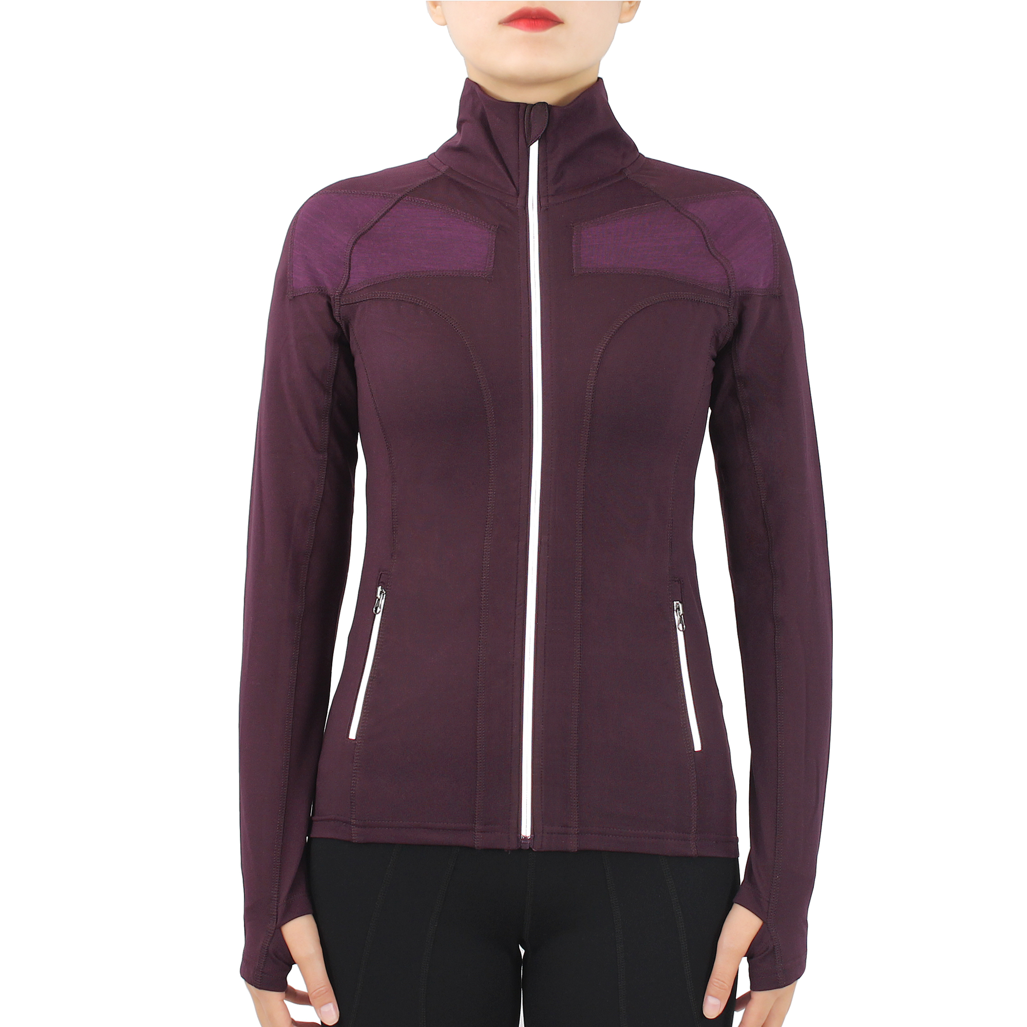 Women's Running Define Jacket, Slim Fit Athletic Soft Long Sleeves Reflective Zip Tops