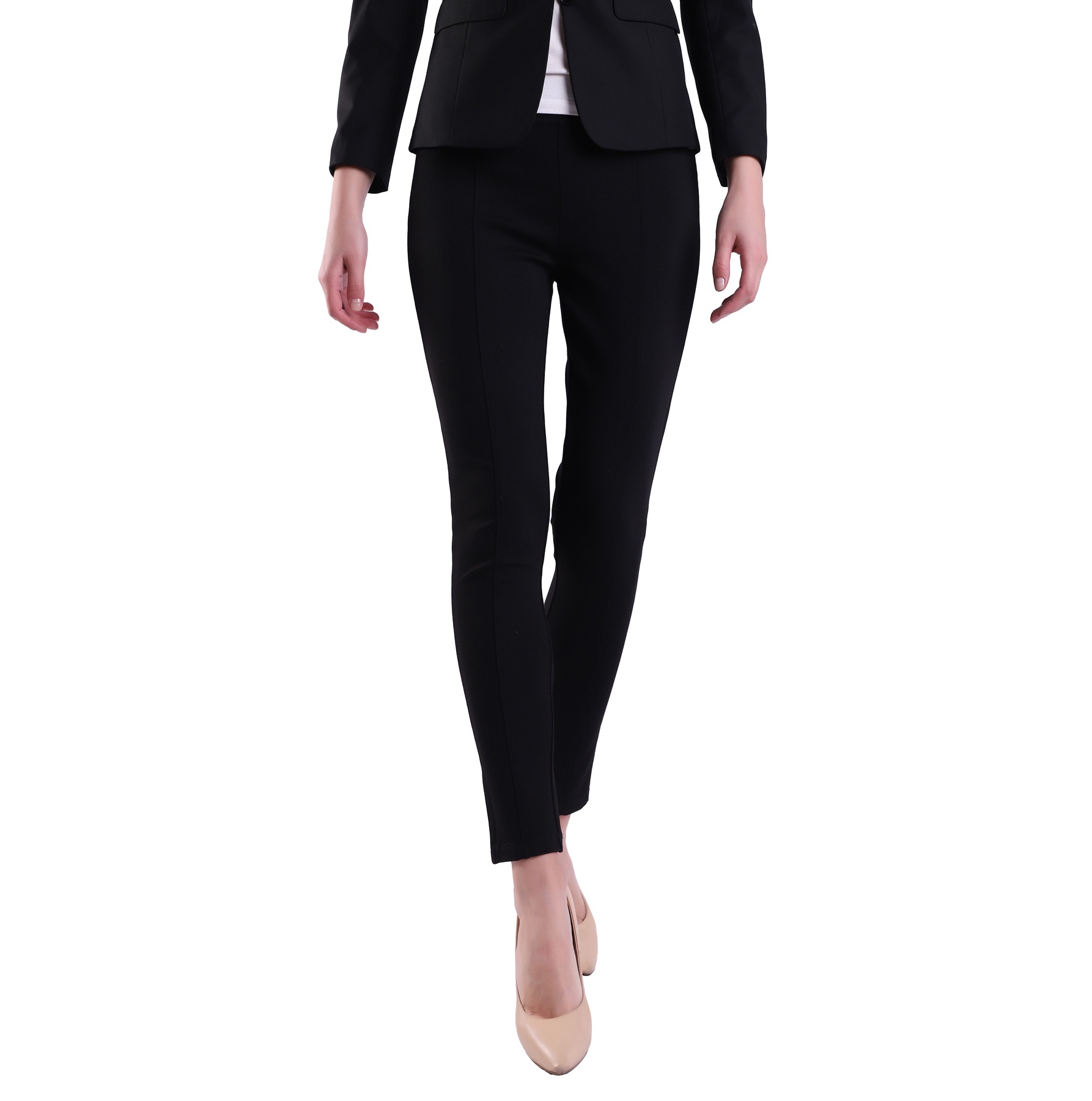 Women's Stretch Pull-on EASE into office Ponte Pencil Pant Legging Slim or Bootcut