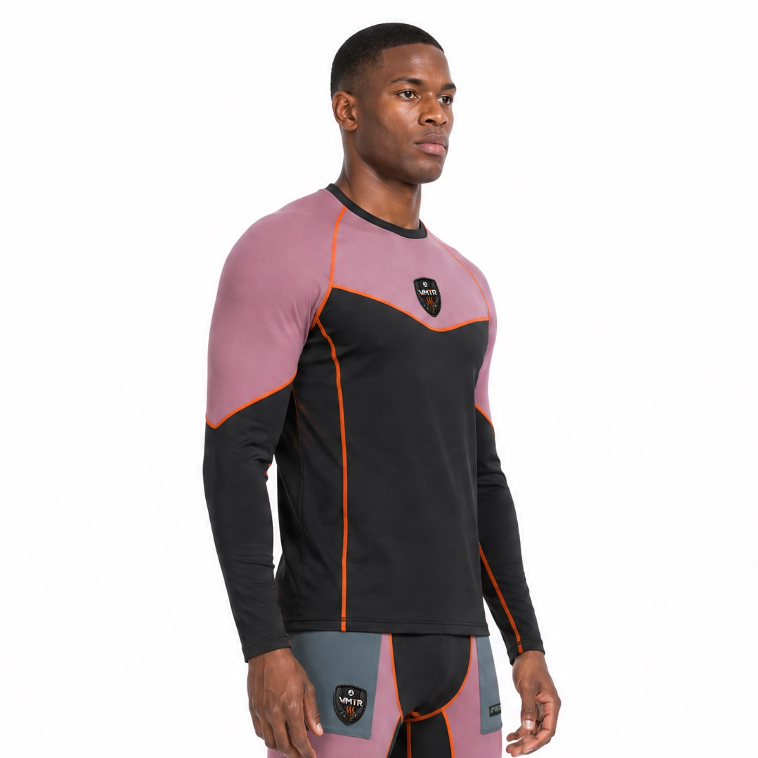 VMTR Mens Color Block Inner Fleece Long Sleeve Tops