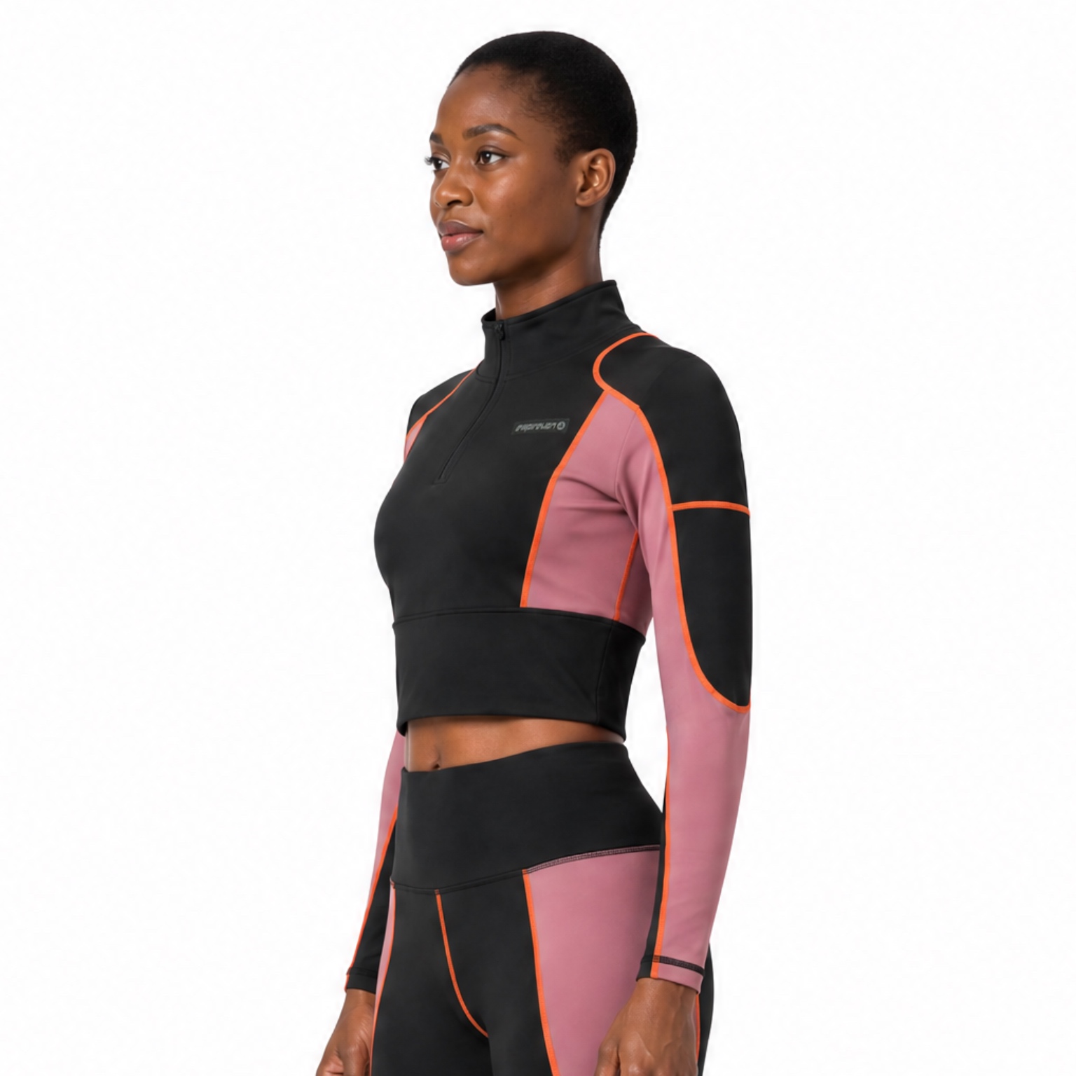VMTR Women Half Zip Long Sleeve Short Tops