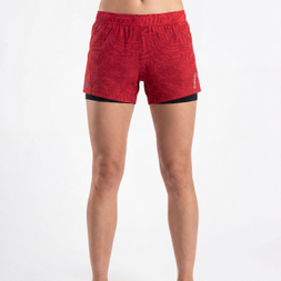 Womens Allover Print Running 2 in 1 Shorts