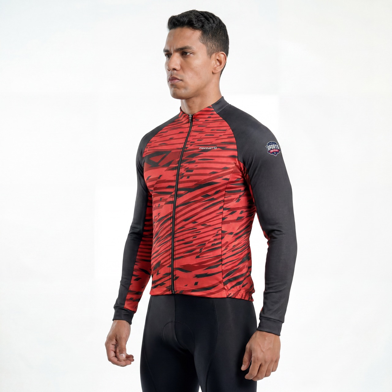 Mens Print Color Block Ride Cycling Jacket