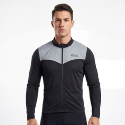 Reflective Panel Zip Through Cycling Running Jacket