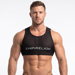 Men Quick Dry Mesh Sports Racerback Vest with Back Silicone Anti-Slip Pocket, Fits Multiple Sizes Apple Watch for Heart Rate Monitoring, for Football Running Training