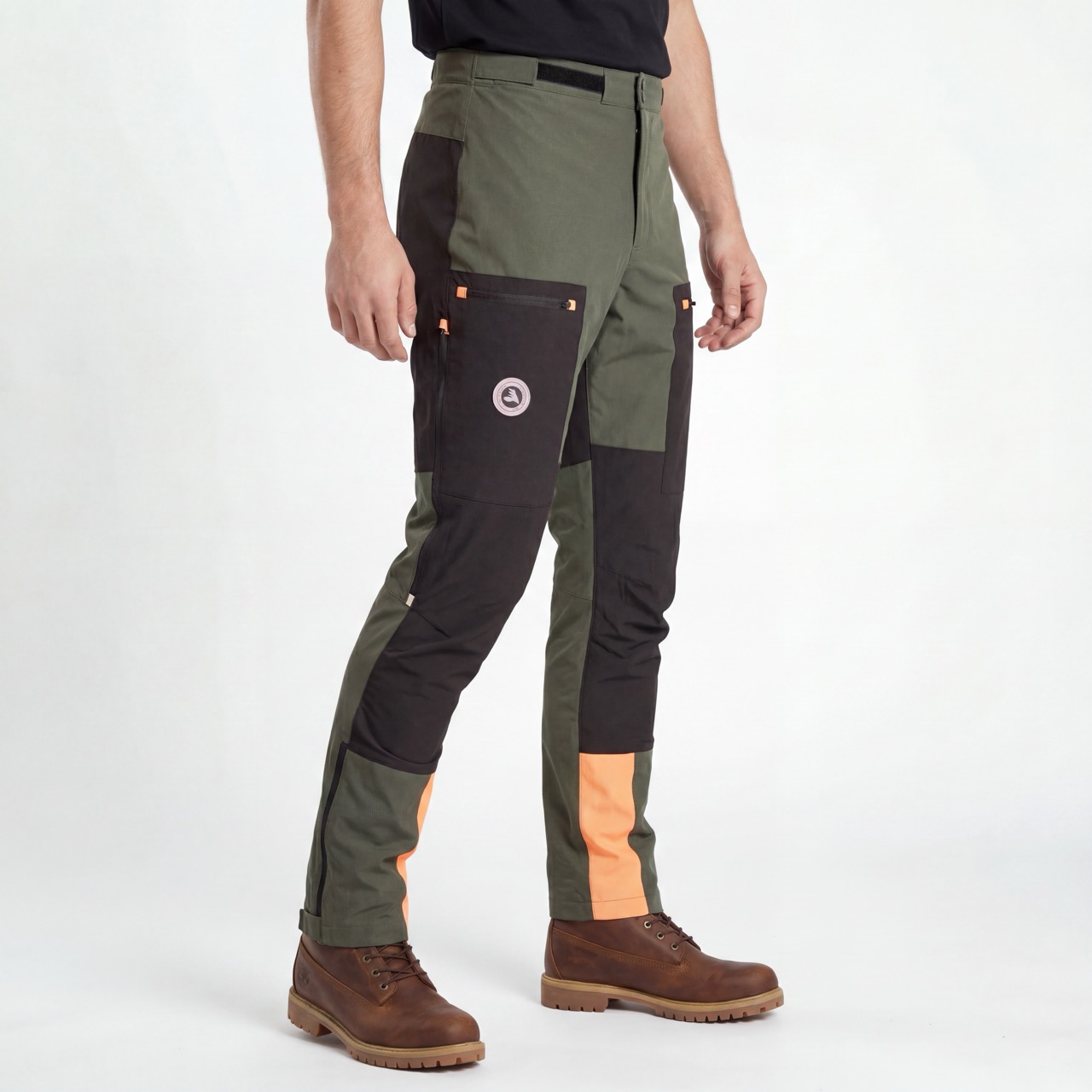 Mens Adjustable Waist Panels Hiking Trekking Trousers