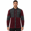Mens Hiking Camping Windproof Shaggy Fuzzy Melange Fleece Shirts