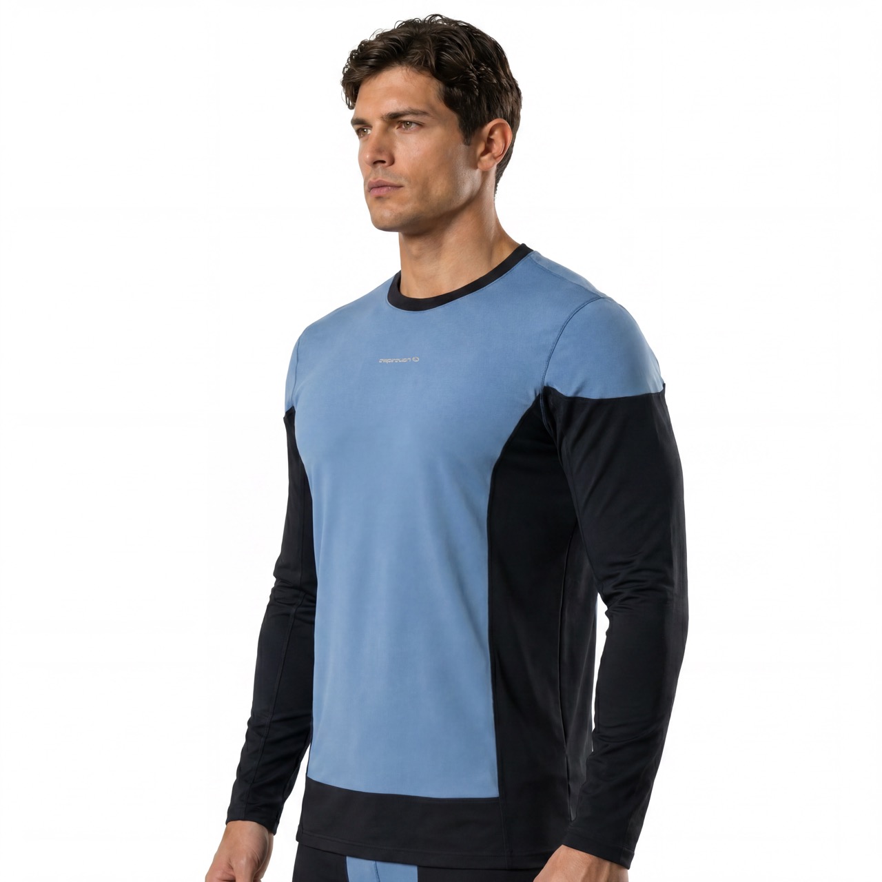 Mens Wind-protection Panels Baselayer Racing Workout Tops