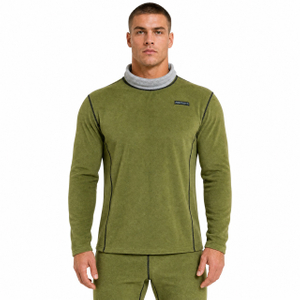 Mens Reversible Color Blocked Baselayer Double Brushed Fleece Underwear Set