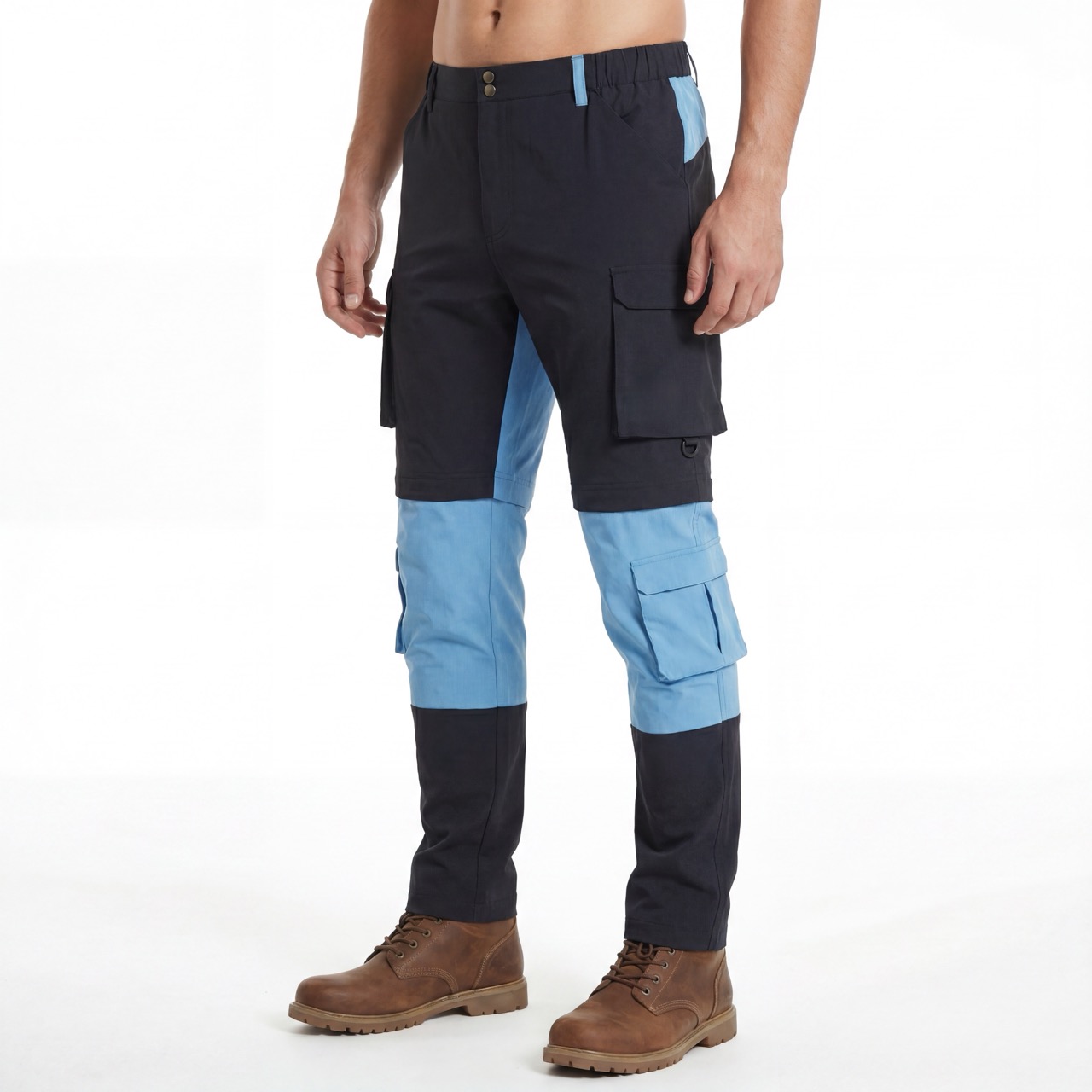 Mens Zip-off 5 Patch Pockets Hiking Pant Trekking Trousers