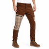 Mens Corduroy Check Panels Hiking Pant Trekking Trousers