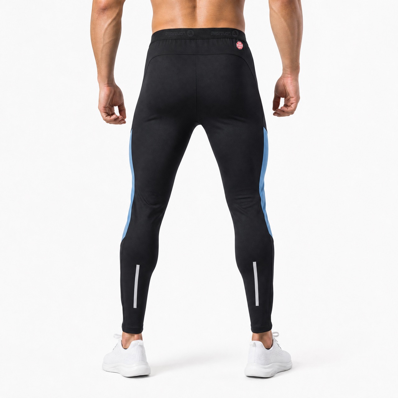 Mens Wind-protection Panels Baselayer Racing Workout Legging